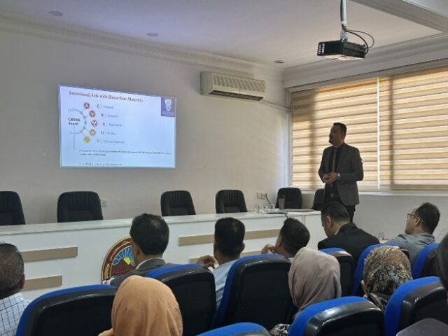 Seminar on Laboratory Safety by MSc. Brusk Frya in workshop (Safety and Security in University Laboratories)