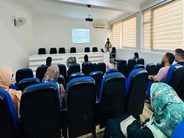 The seminar in title (Medical Waste; Categories, Risk and treatment) presented by Msc. Shayma on May 8, 2025 in Department of Chemistry